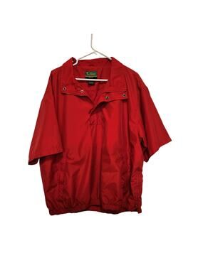 Vintage Tres Bien Short Sleeve Snap Front Windbreaker Pullover Golf Shirt XL